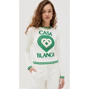 Casablanca Heart Embroidered Sweater size S small